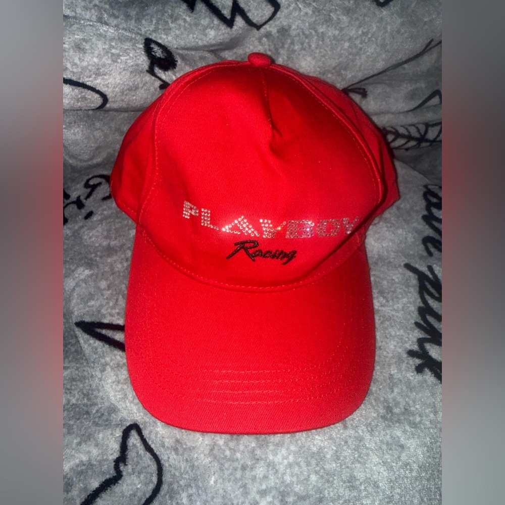 PLAYBOY Red Racing Bling Cap- NWT